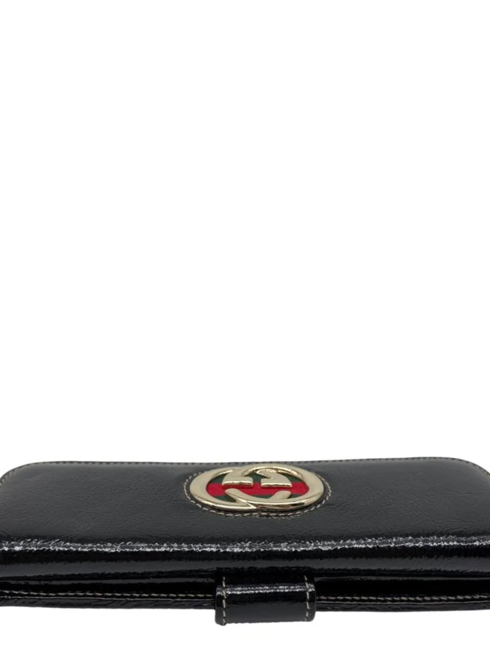Gucci  Patent Leather Long Wallet Black 162360 - Picture 4 of 11